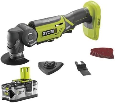 RYOBI R18MT-140S Outil multifonctions RYOBI 18V OnePlus LithiumPlus, 1 batterie 4.0Ah, Noir/Vert, 1 chargeur rapide, R18MT-140S