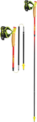 LEKI, Camping et randonnée, Ultratrail FX.One Superlite bâtons de Trail, Rouge/Noir/Jaune