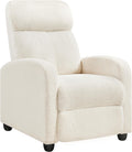 Fauteuil, Fauteuil de Relaxation Chaise de Détente Siège de Canapé Fauteuil en Tissu Bouclette Doux, Ivoire – Yaheetech