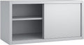 Rangement suspendus, 1200 x 400 x 600 mm, Gris, Portes Coulissantes, Structure Démontable, Finition Lisse Facile à Nettoyer
