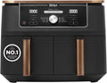 Friteuse sans huile, 9, 5 L – NINJA, 2 tiroirs, 6-en-1, AF400EUCP, cuivre/noir, Foodi MAX Dual Zone Air Fryer, Air Fry, Max Crisp, rôtir, cuire