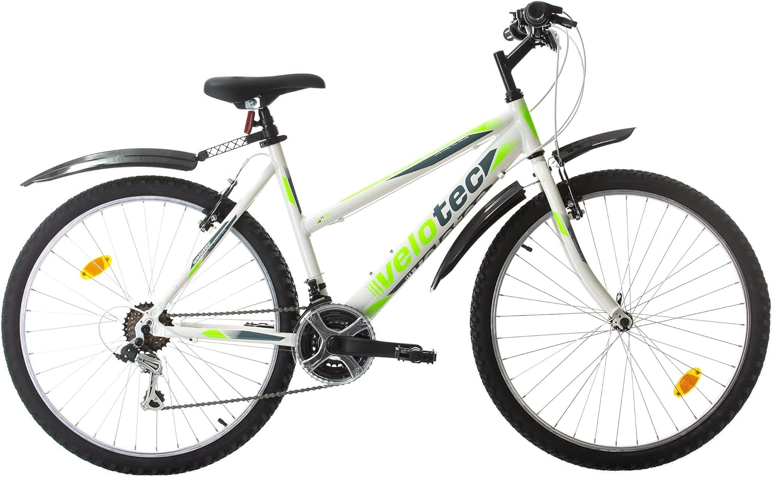 VTT femme 26 pouces Velotec 6th Sense, cadre aluminium, 18 vitesses Shimano, freins V-Brake, pour 150–175 cm