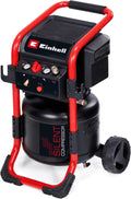 Compresseur d'air, Cuve de 24 L, Moteur sans huile – Einhell, Noir/Rouge, Pression 10bar, Débit d'aspiration 240l/min