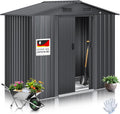 ® Abri de Jardin XL en métal de 4, 2 m3 avec Fondation, abri de Jardin, 182 x 118 x 186 cm – KESSER, 2 Portes coulissantes, Gants de Travail, Armoire