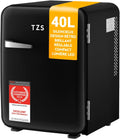 TZS First Austria Mini Réfrigérateur Rétro 40L silencieux, Petit Minifrigo design vintage avec lumière intérieure et 2 compartiments de porte