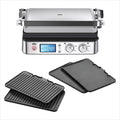 MultiGrill 9 CG 9043, 2 Thermostats Indépendants, Appareil Panini Électrique avec Plaques de Grillage et de Cuisson, Noir/Inox – Braun, 2000W